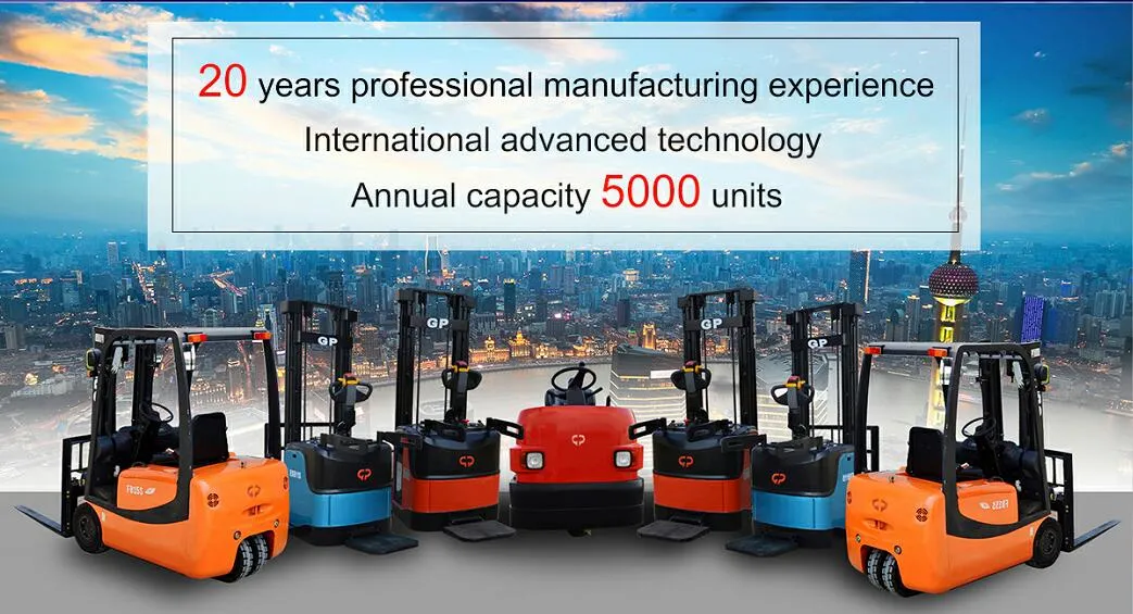 Semi-Electric Forklift with 1000kg 1500kg 1800kg with Curtis Controller